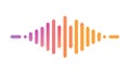 Gradient Sound Wave Audio Visualizer Element, vector design Generative AI Royalty Free Stock Photo