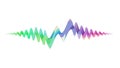 Gradient Spectrum Sound Waveform, vector design Generative AI Royalty Free Stock Photo