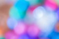 Gradient spots. Colorful blurred background with green, yellow, blue, red, purple, orange, white bokeh. Festive Royalty Free Stock Photo