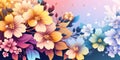 Gradient spring floral background Royalty Free Stock Photo