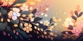 Gradient spring floral background Royalty Free Stock Photo