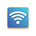 Gradient Square with WiFi Signal Icon, Network Connection Graphic Royalty Free Stock Photo