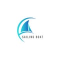 Gradient Style Logo Design Sailing Ship icon