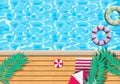 Gradient summer background with pool scenery Royalty Free Stock Photo