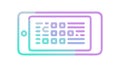 Gradient Tablet with Code, Mobile Development UI, vector design Generative AI Royalty Free Stock Photo