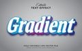 Gradient theme 3d editable text effect template Royalty Free Stock Photo