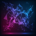 Gradient transitions smoothly from magenta to blue, set again Royalty Free Stock Photo