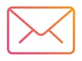 Gradient vector colorful interface email envelope icon Royalty Free Stock Photo