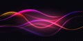 Gradient violet neon color wave, abstract light effect, dynamic soft gradient stream motion