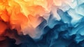 A gradient of warm oranges and cool blues creating a visually dynamic background