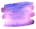 Gradient watercolor spot from ultramarine blue to violet lilac. Royalty Free Stock Photo