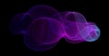 Gradient wave line blend form. Abstract blue purple flowing lines design element. Dynamic neon line smoky shape. Sound Royalty Free Stock Photo