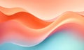 Gradient Waves - Pantone Peach Fuzz and Coloro Apricot Crush Royalty Free Stock Photo