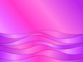 Gradient waves with a shadow. Trend design. Paper cut style. Abstract background, pink color. Vector