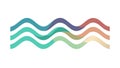 Gradient Wavy Lines, Abstract Colorful Flow Element, vector design Generative AI Royalty Free Stock Photo