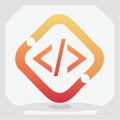 Gradient Web Development Code Icon Royalty Free Stock Photo