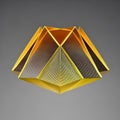 A gradient of yellow and orange triangles arranged in a diamond pattern3, Generative AI