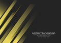 Gradient Yellow Shape Side Line With Black Background, Wallpaper. Design Graphic Vector