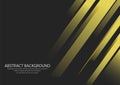 Gradient Yellow Shape Side Line With Black Background, Wallpaper. Design Graphic Vector