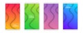 Set of four wave layer shape for banner, templates, cards