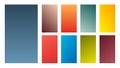 Set of nine colorful gradient backgrounds