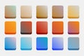 Gradients set in warm and cool colors