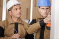 Grading drilling apprentice Royalty Free Stock Photo