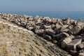 Grado, Italy: Breakwater rocks