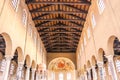 Interiors of catholic church Basilica of Santa Eufemia