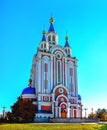 Grado-Khabarovsk Cathedral of the Mother of God near the embankment of the Amur River in the city of Khabarovsk