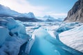 Gradual Ice sheet melting. Generate Ai Royalty Free Stock Photo