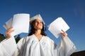 Graduate blank papers Royalty Free Stock Photo