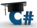 Graduate C # programming course concept Royalty Free Stock Photo