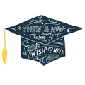 Graduate Cap, Congratulatory Illustration For Graduation From Educational Institutions