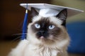 Graduate cat smart. Generate AI