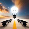 graduate certificate program concept using a light bulb