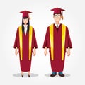 Graduate couple avatar character