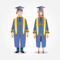 Graduate couple avatar character