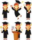 Graduate girl character set