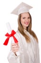 Graduate girl solated Royalty Free Stock Photo
