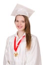 Graduate girl solated Royalty Free Stock Photo