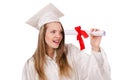 Graduate girl solated Royalty Free Stock Photo