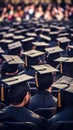 graduate high school or university ceremony, people in student cap, generative AI Royalty Free Stock Photo