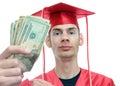 Graduate Holding Money