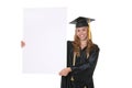 Graduate Holding Sign