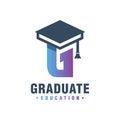 Graduate logo design letter G