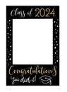 Graduate photo booth frame.