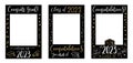 Graduate photo booth frame set.