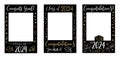 Graduate photo booth frame set.