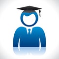 Graduate student with graduate cap